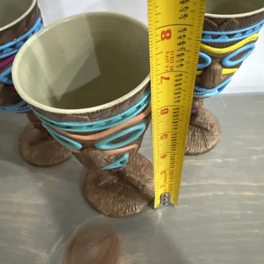 Tiki Plastic Party Cup Set Colorful 3 Tiki Dance Beautiful Fun Decor ALOHA🌺 7
